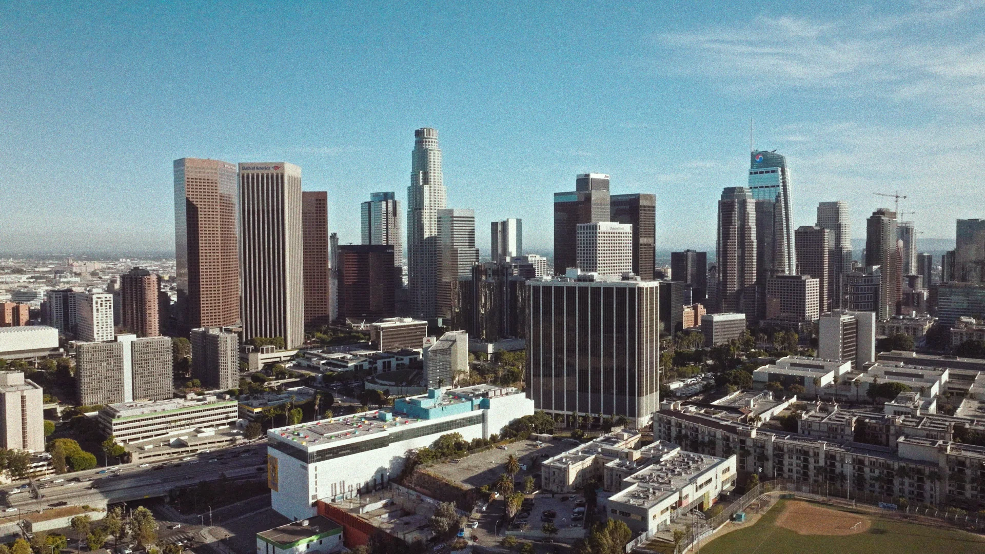 Downtown city skyline for a law firm video production companies comparison