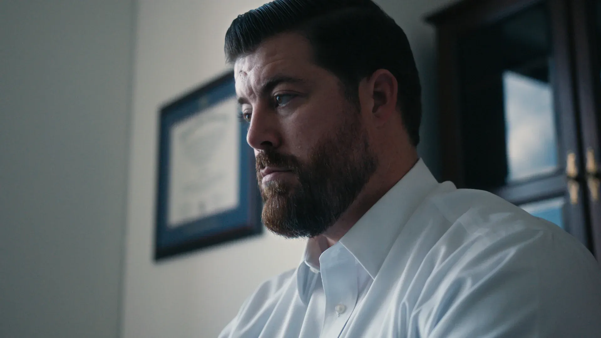 Attorney in a candid interview moment for a law firm video